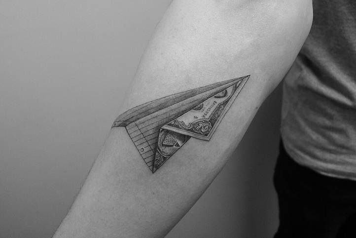 Paper Plane Tattoo Meaning