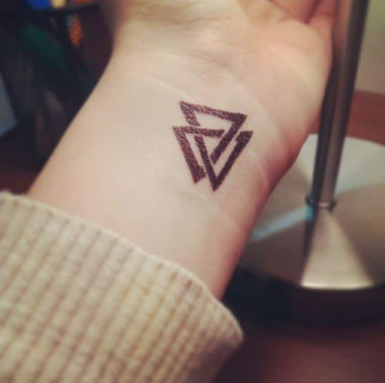 Three Triangle Tattoo Meaning & Symbolism