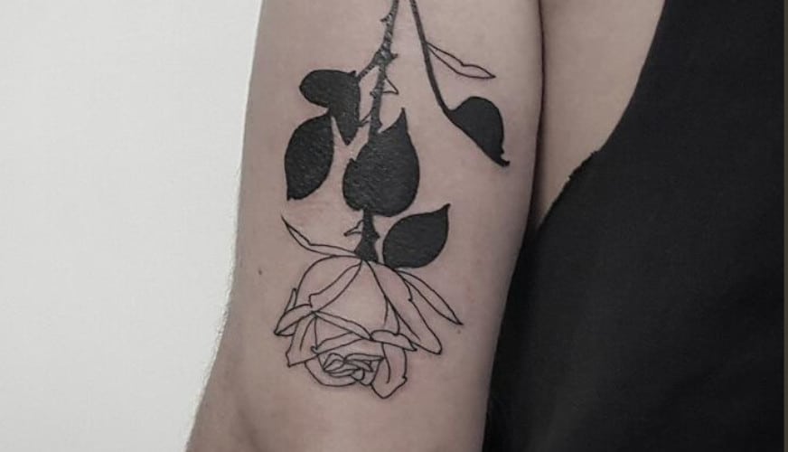 Upside Down Rose Tattoo Meaning & Symbolism