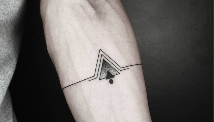 Triangle with Line Tattoo Meaning